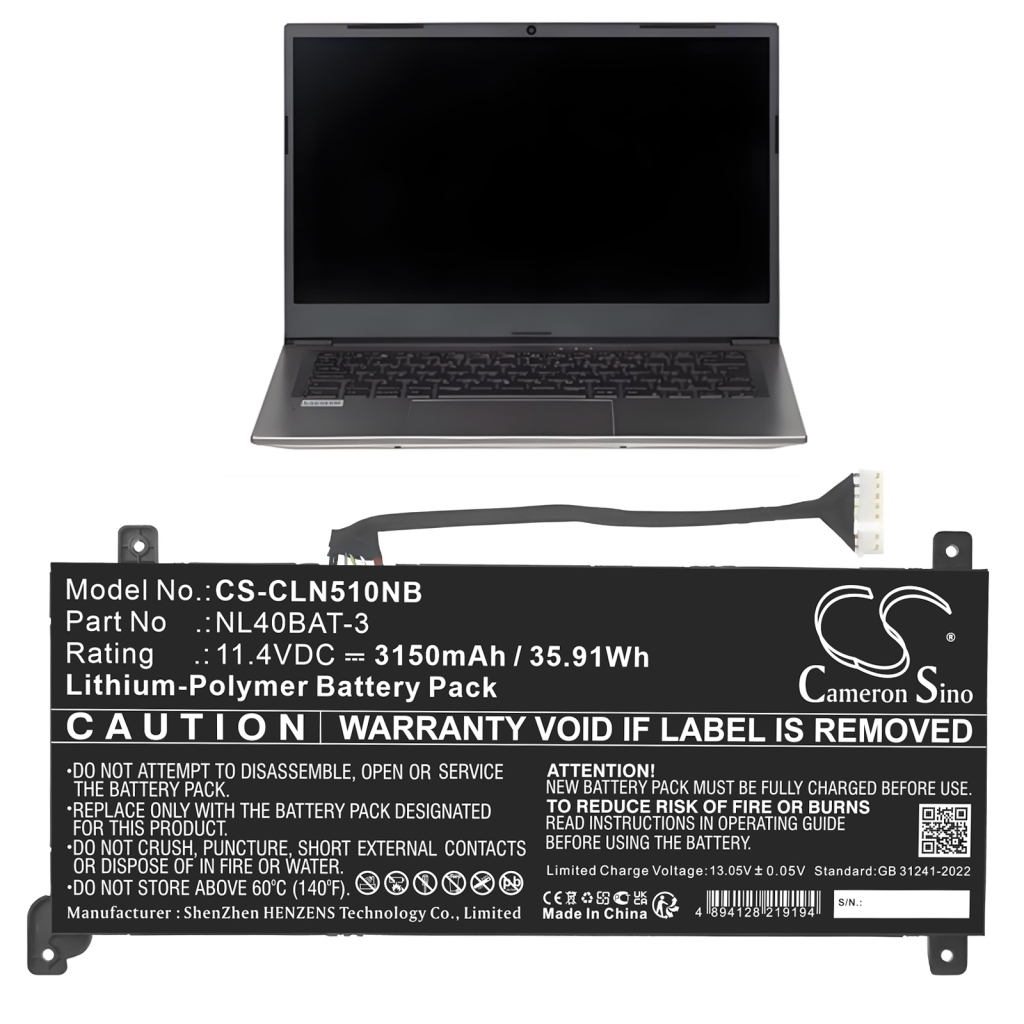 Baterija za prenosnik CLEVO CS-CLN510NB