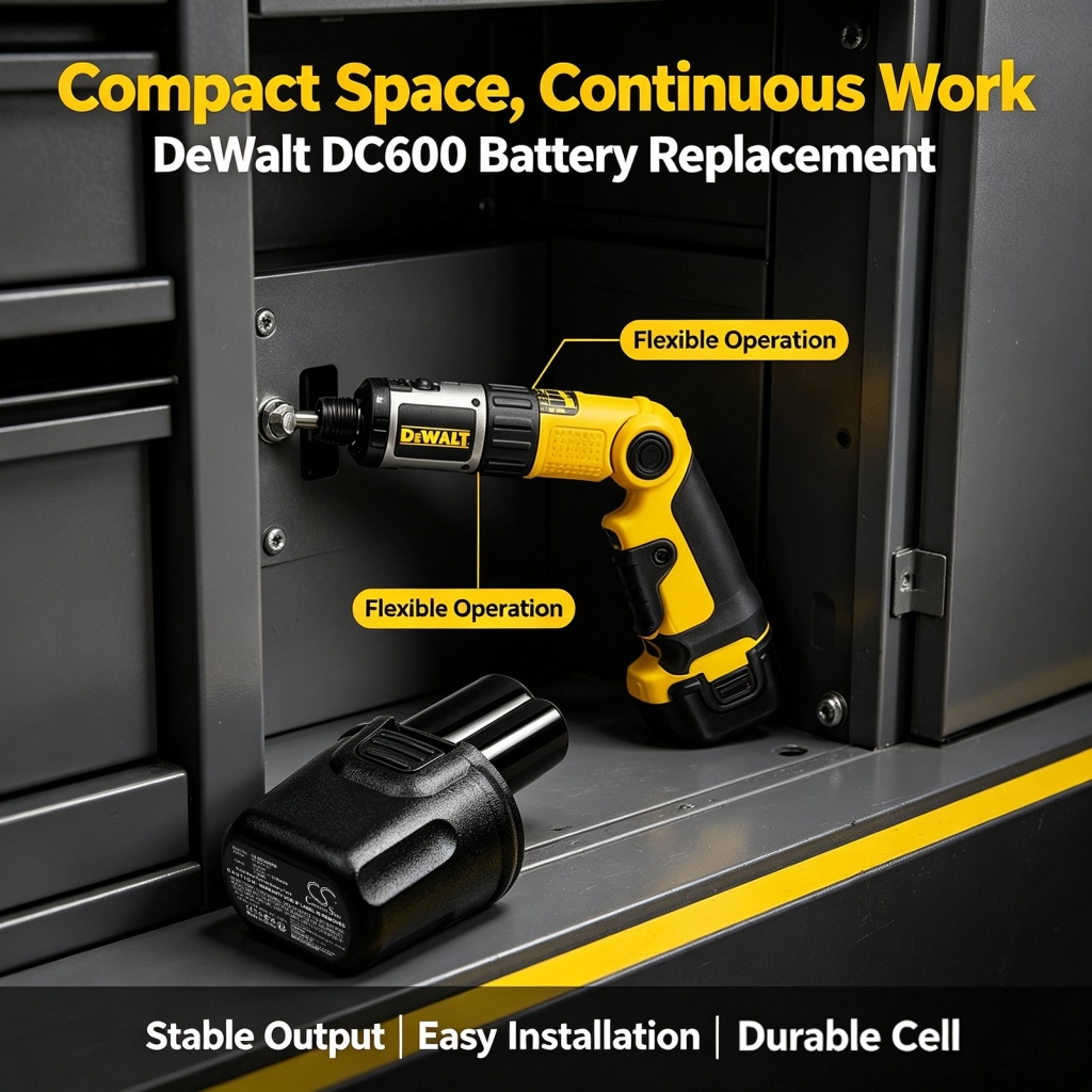 Batteries compatible with DeWalt DC600 DC600 Screwdriver CS-DEC600PW