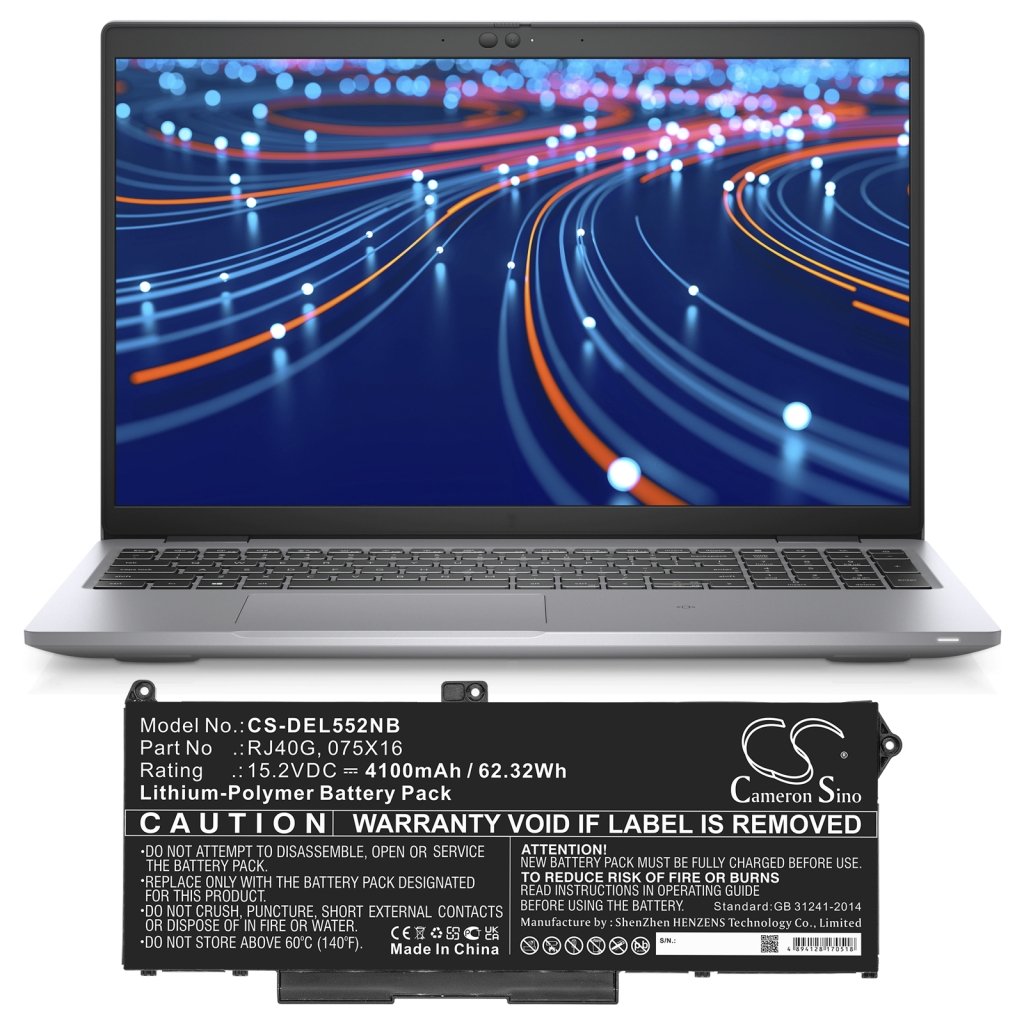 Kompatibilna zamenjava baterije za DELL 075X16,RJ40G