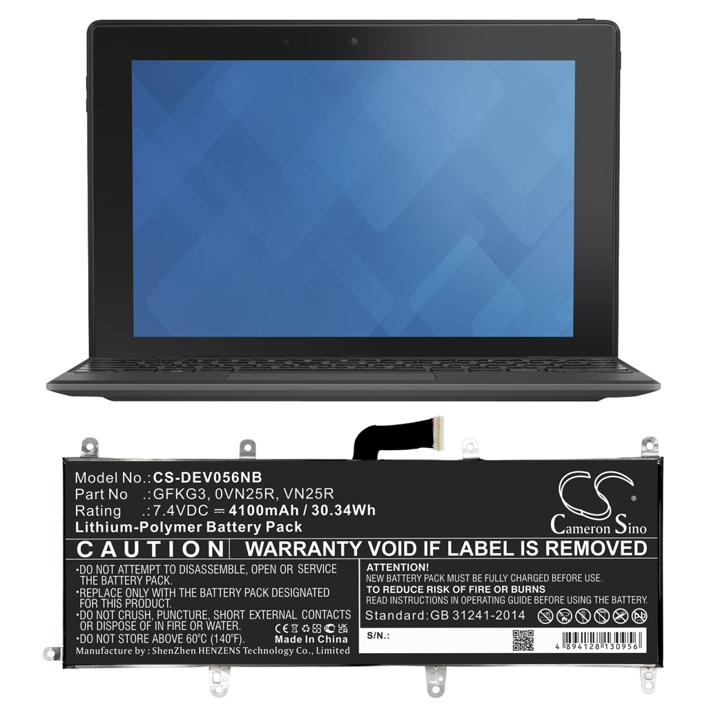 Battery for DELL Venue 10 Pro 5056
