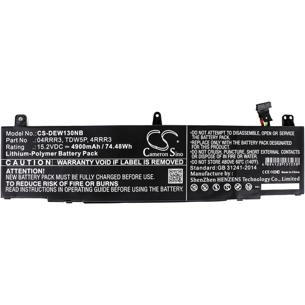 Kompatibilna zamenjava baterije za DELL 04RRR3,4RRR3,TDW5P