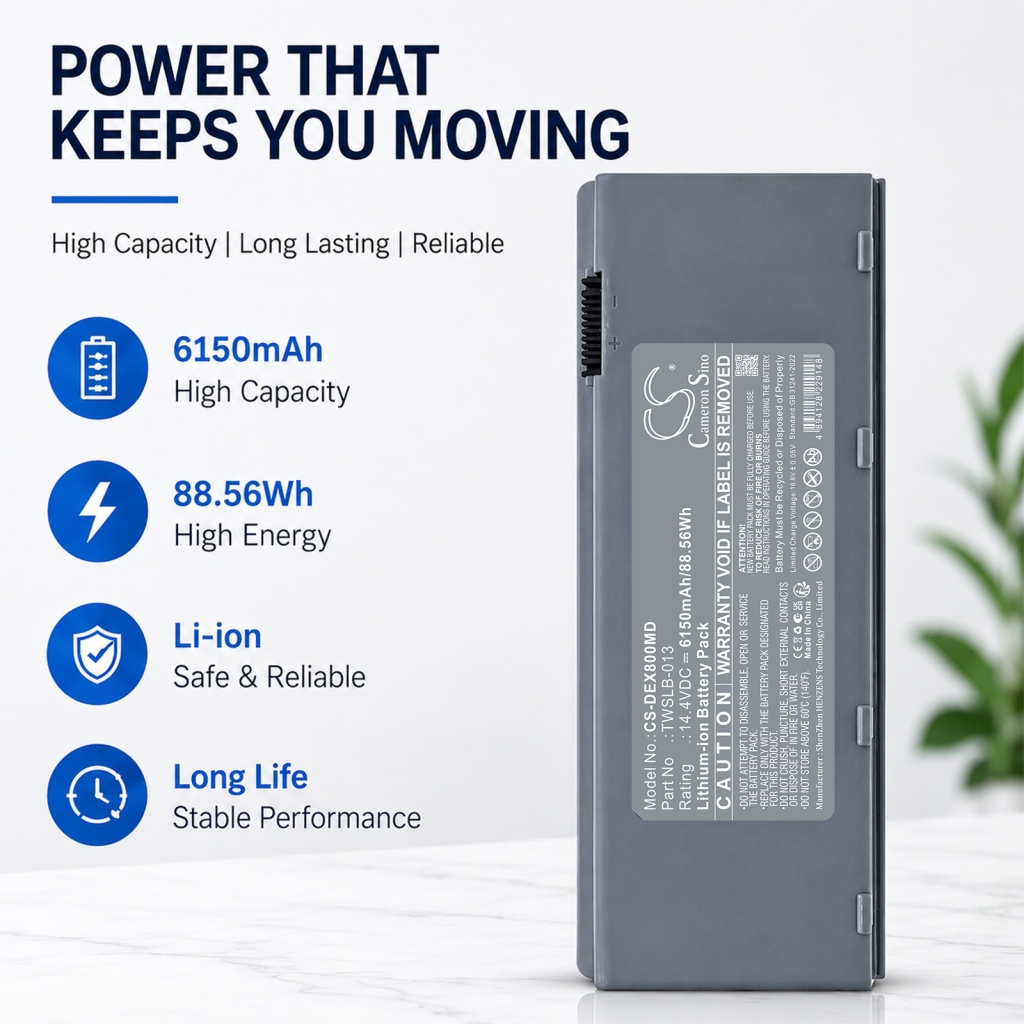 CS-DEX800MD battery with Acclarix AX8 ultrasound scanner - medical marketing image
