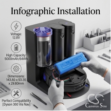 Compatible battery replacement for Dyson P395-C3-4S1P
