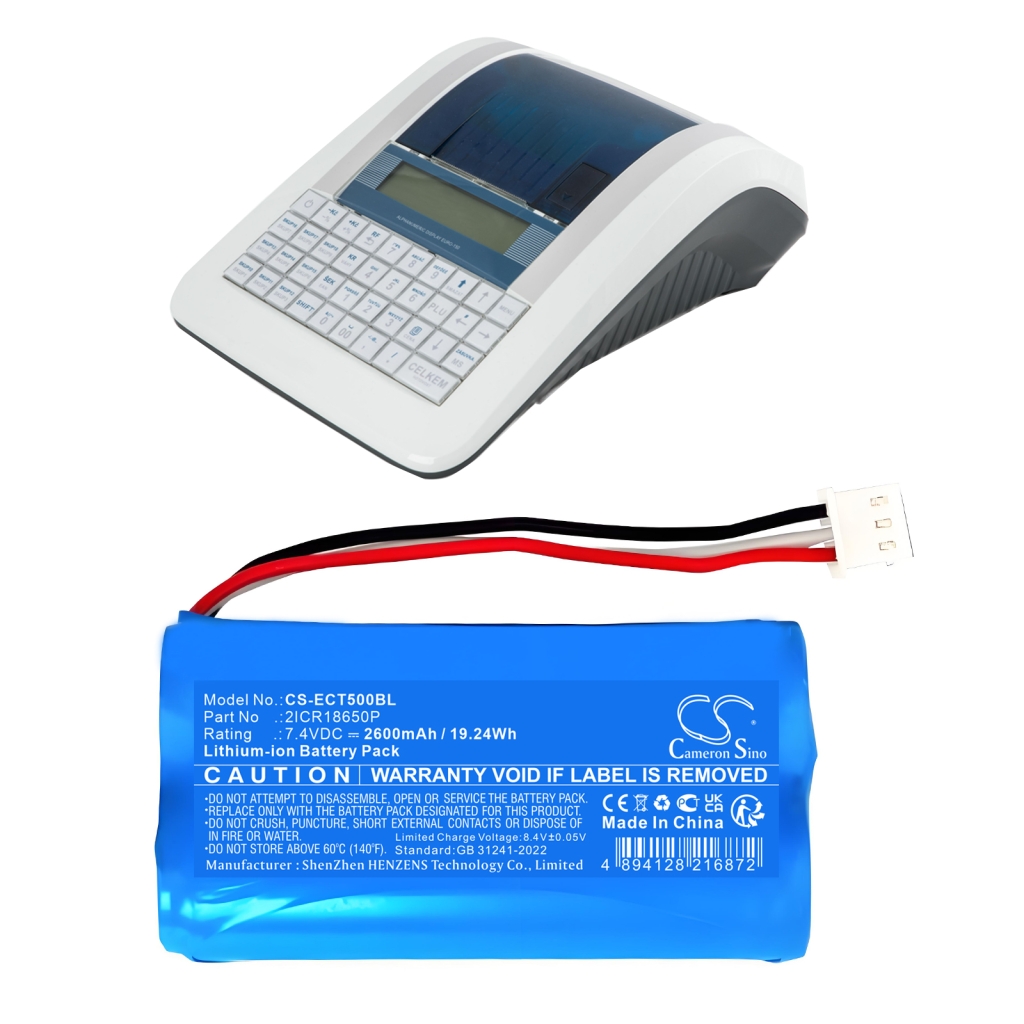 Compatible battery replacement for Elcom 2ICR18650P