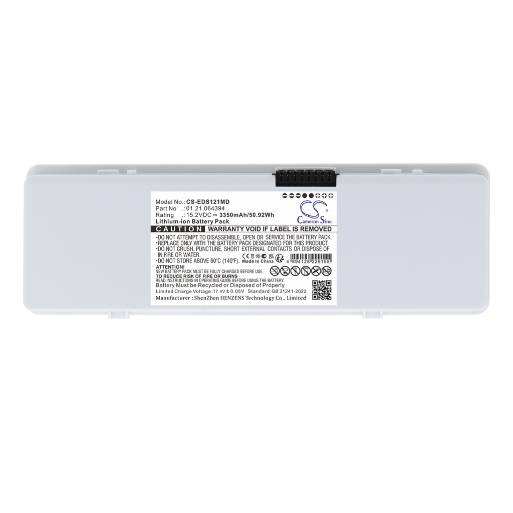 CS-EDS121MD – flat top view of white elongated housing with multi-pin connector strip