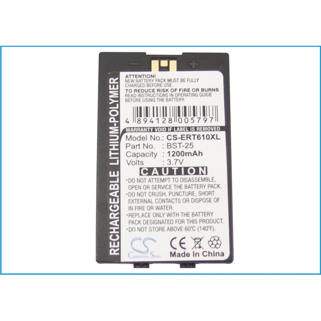 Baterija združljivo z Sony Ericsson CS-ERT610XL