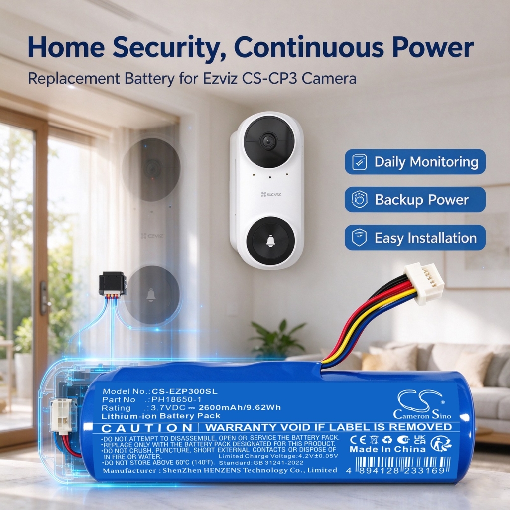 Battery compatible with Ezviz