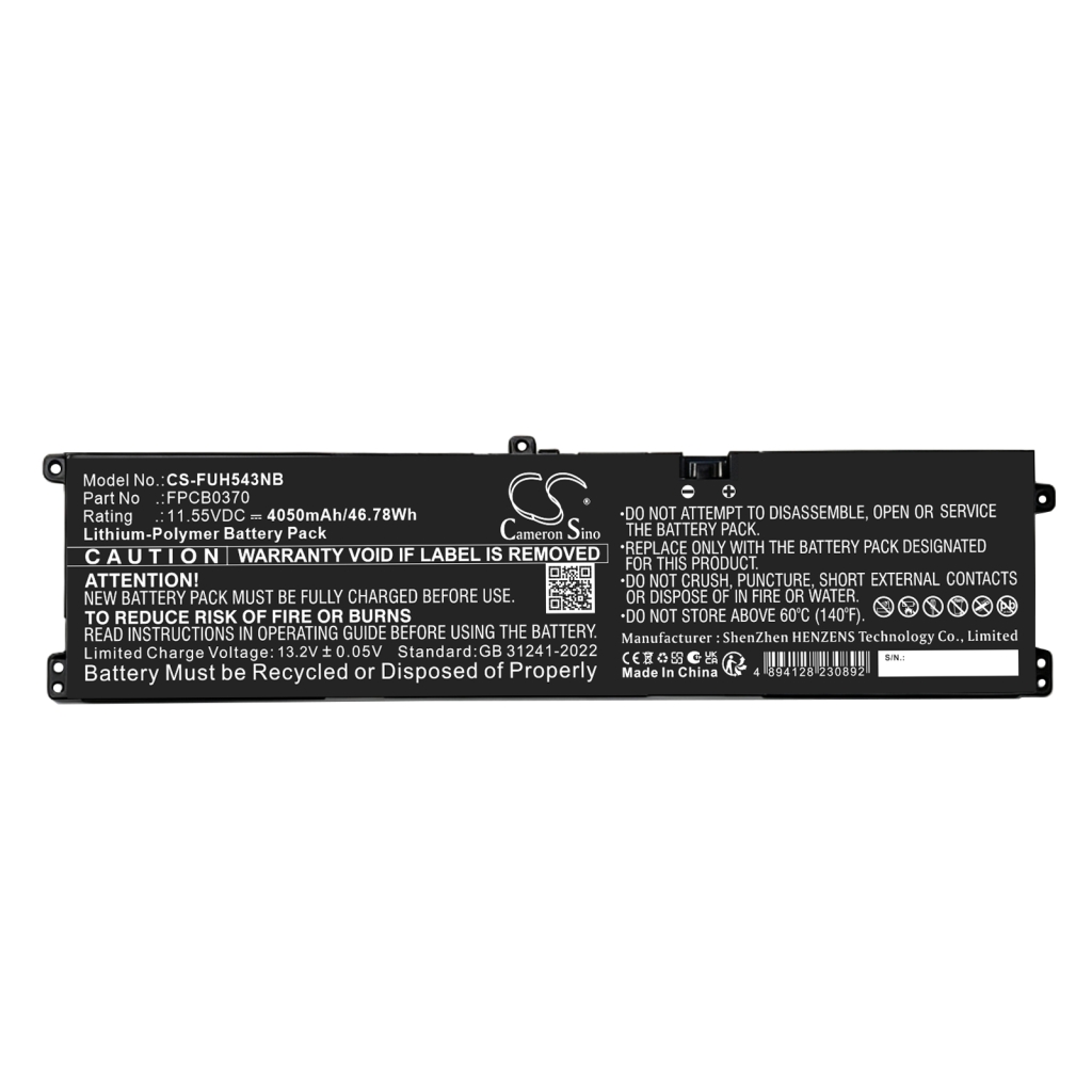 Baterija združljivo z Fujitsu CS-FUH543NB