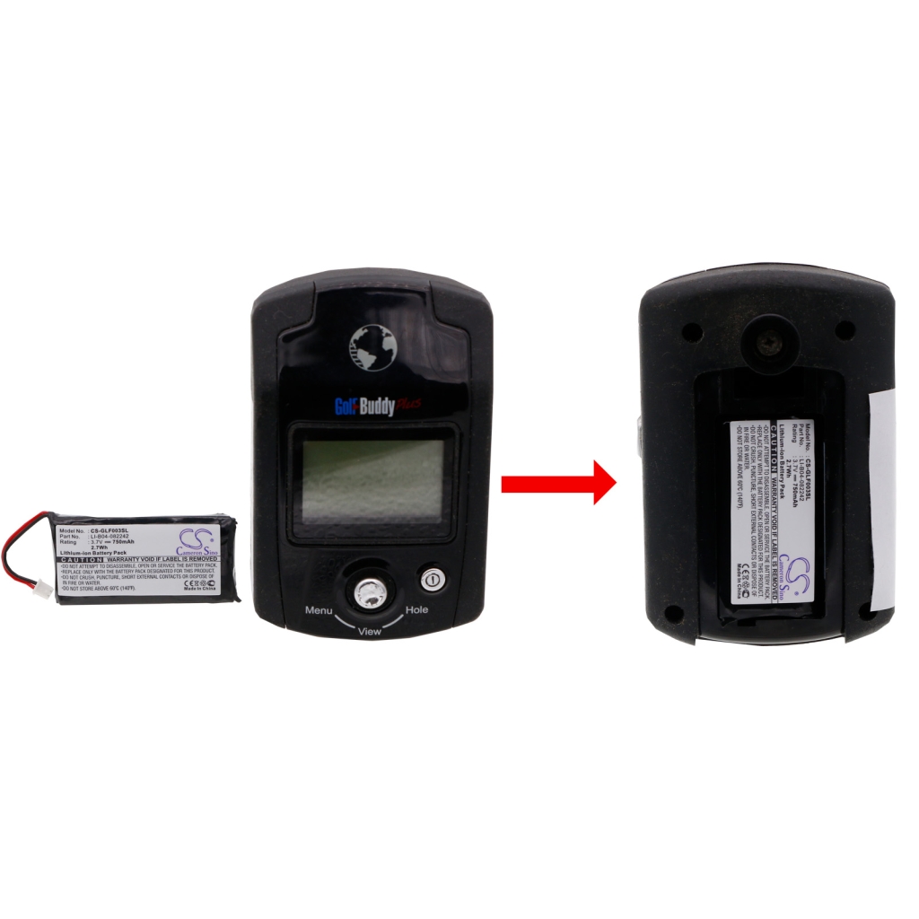 Baterija za GPS, navigator Golf Buddy Plus (CS-GLF003SL)