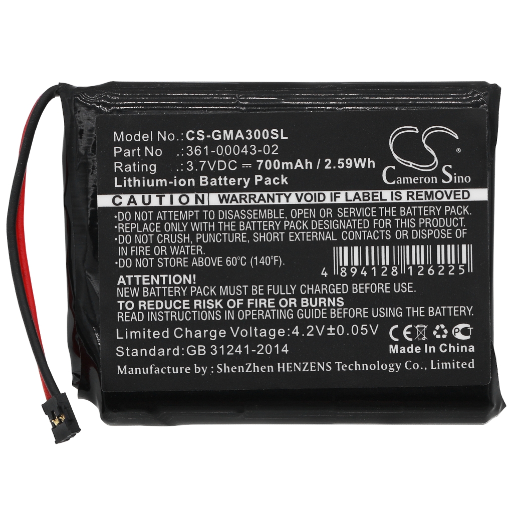 Kompatibilna zamenjava baterije za Garmin 361-00043-02