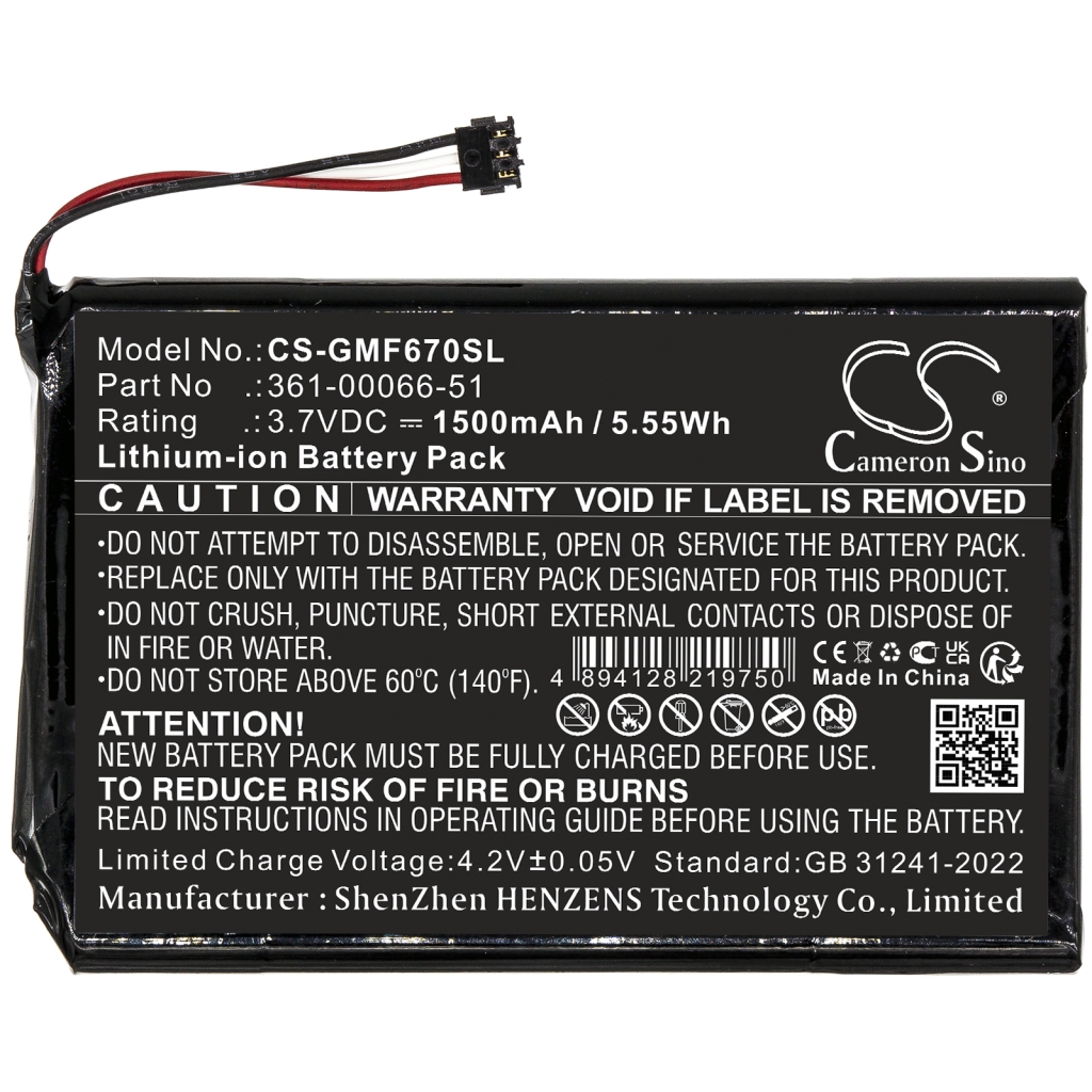 GPS, Navigator Battery Garmin CS-GMF670SL