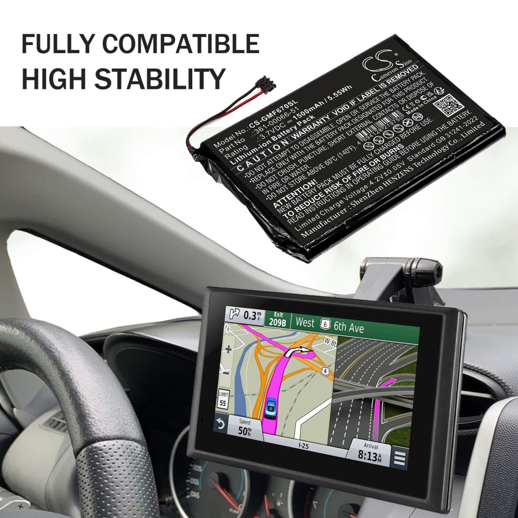 GPS, Navigator Battery Garmin CS-GMF670SL