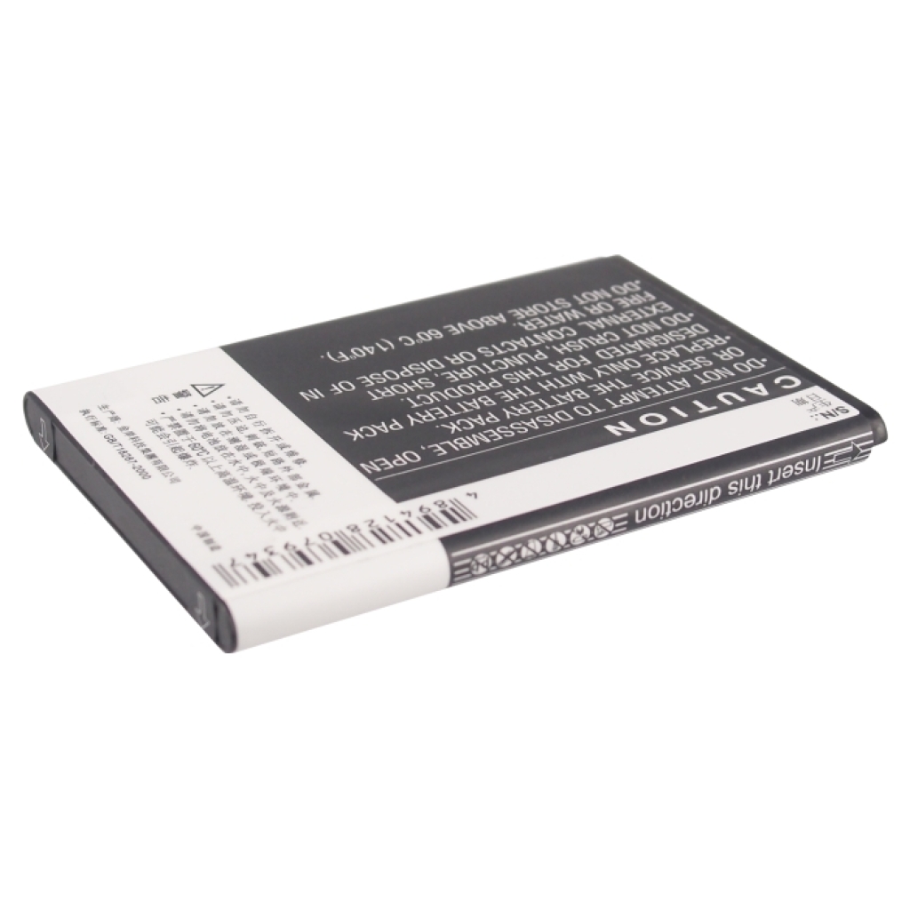 Reverse flat label CS-GNA800SL with barcode and gold contacts