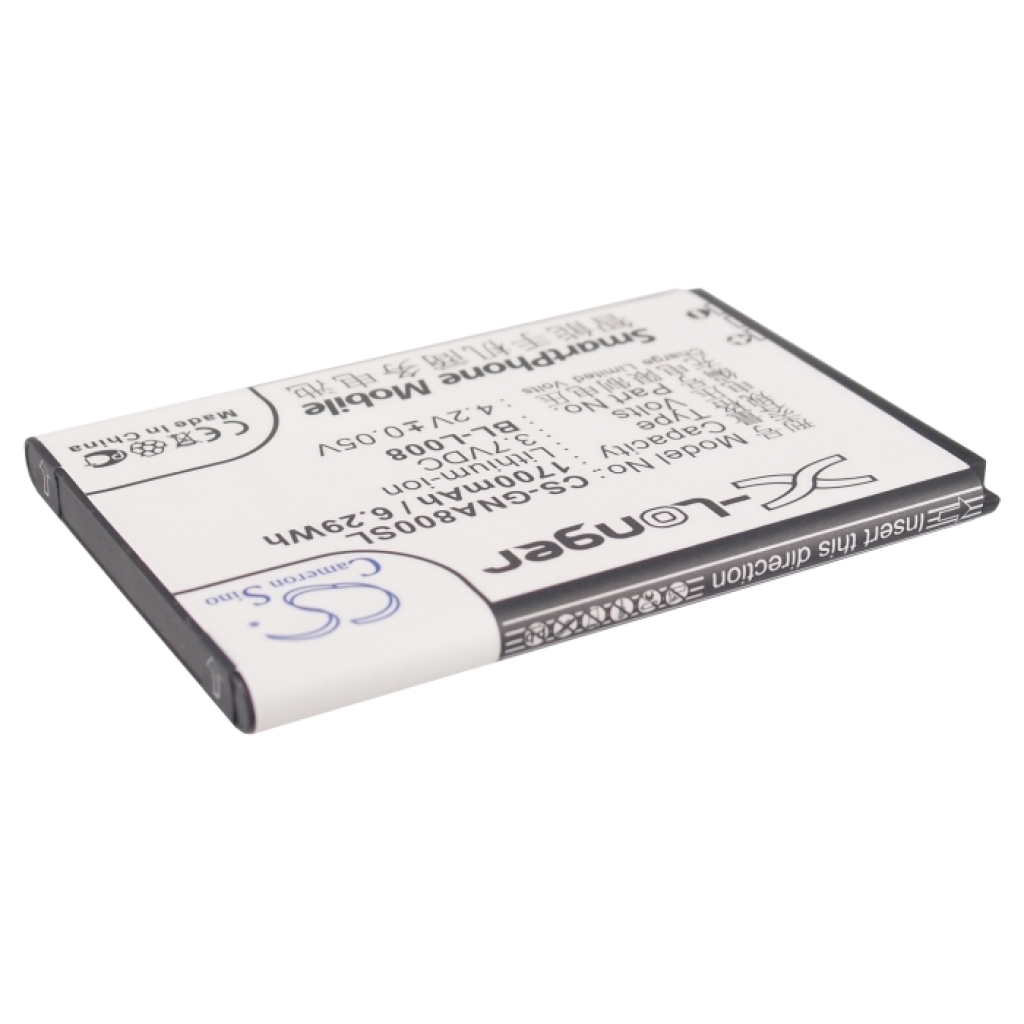 Reverse label CS-GNA800SL 1700mAh Cameron Sino X-Longer smartphone battery