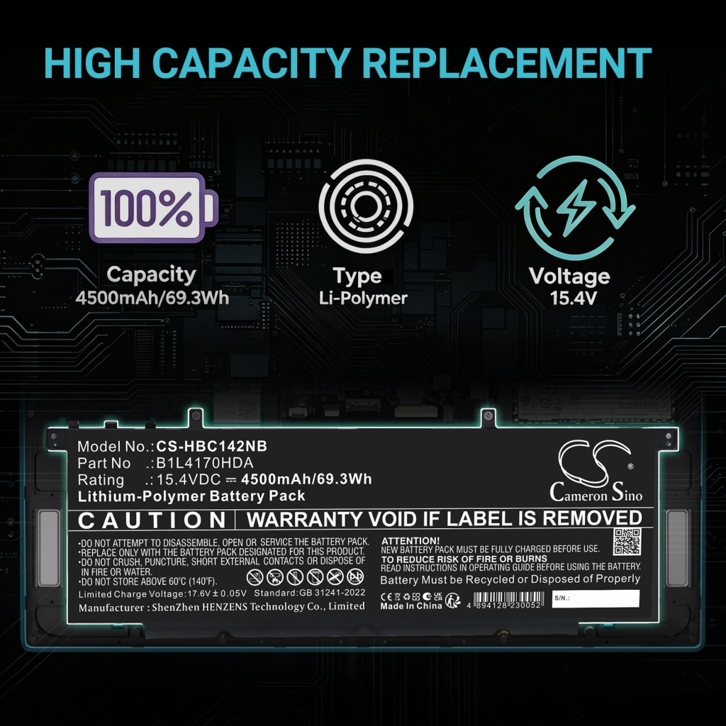 Battery compatible with H3c