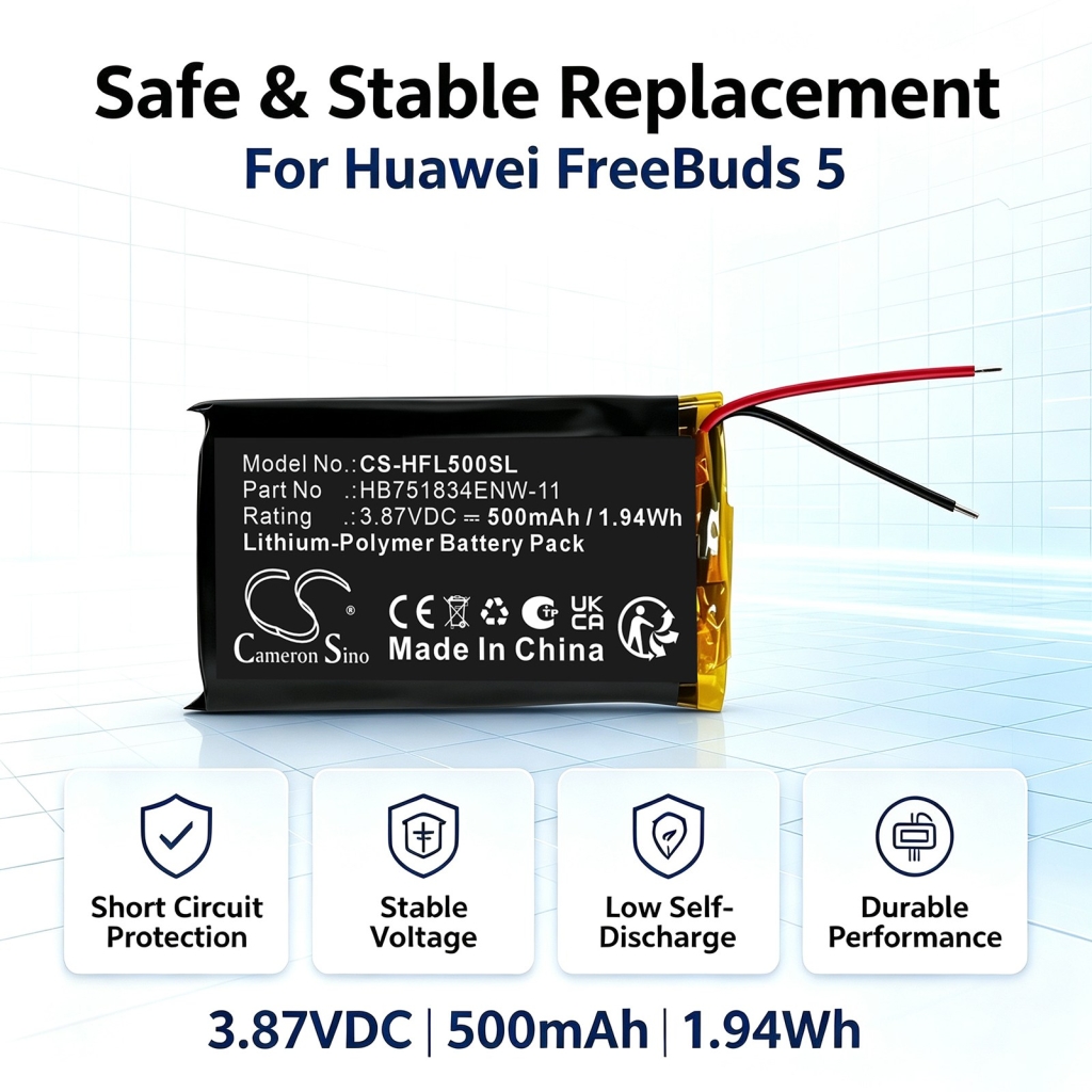 Baterije združljivo z Huawei FreeBuds 5 6 6i CS-HFL500SL