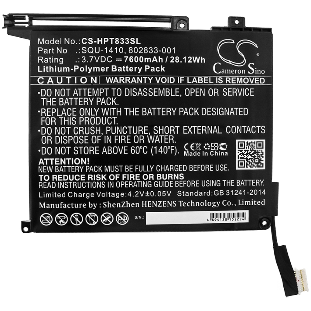 Baterija za tablični računalnik HP Pro Slate 10 EE G1(L2J89AA) (CS-HPT833SL)