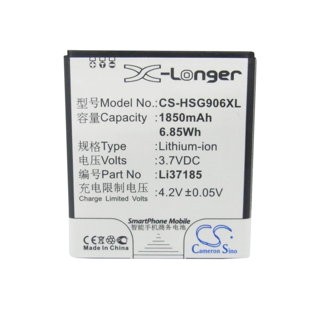 Cameron Sino X-Longer CS-HSG906XL raven pogled sprednje etikete: 3,7V 1850mAh