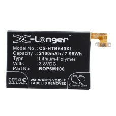 Kompatibilna zamenjava baterije za HTC 35H00216-00M,B0P6M100,BOP6M100