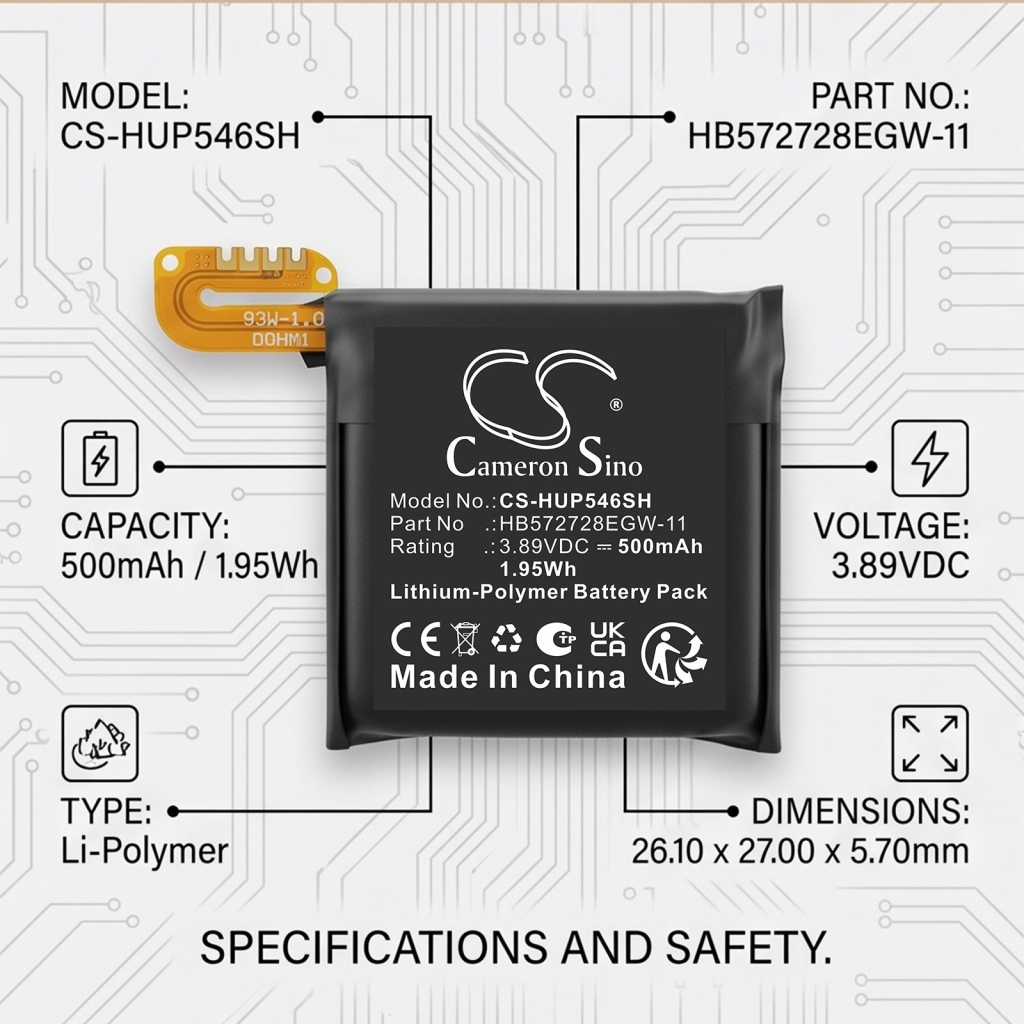 Battery compatible with Huawei
