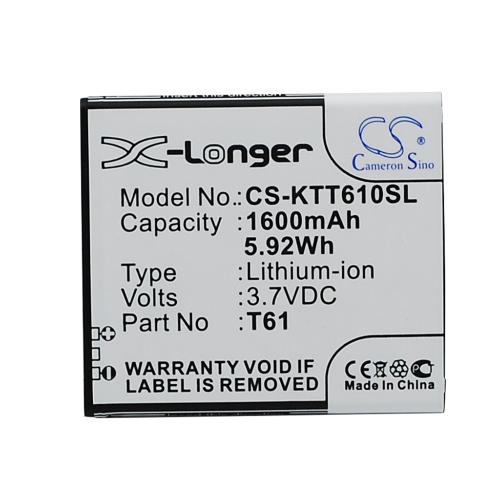 Baterije združljivo z K-Touch T61 T61 CS-KTT610SL