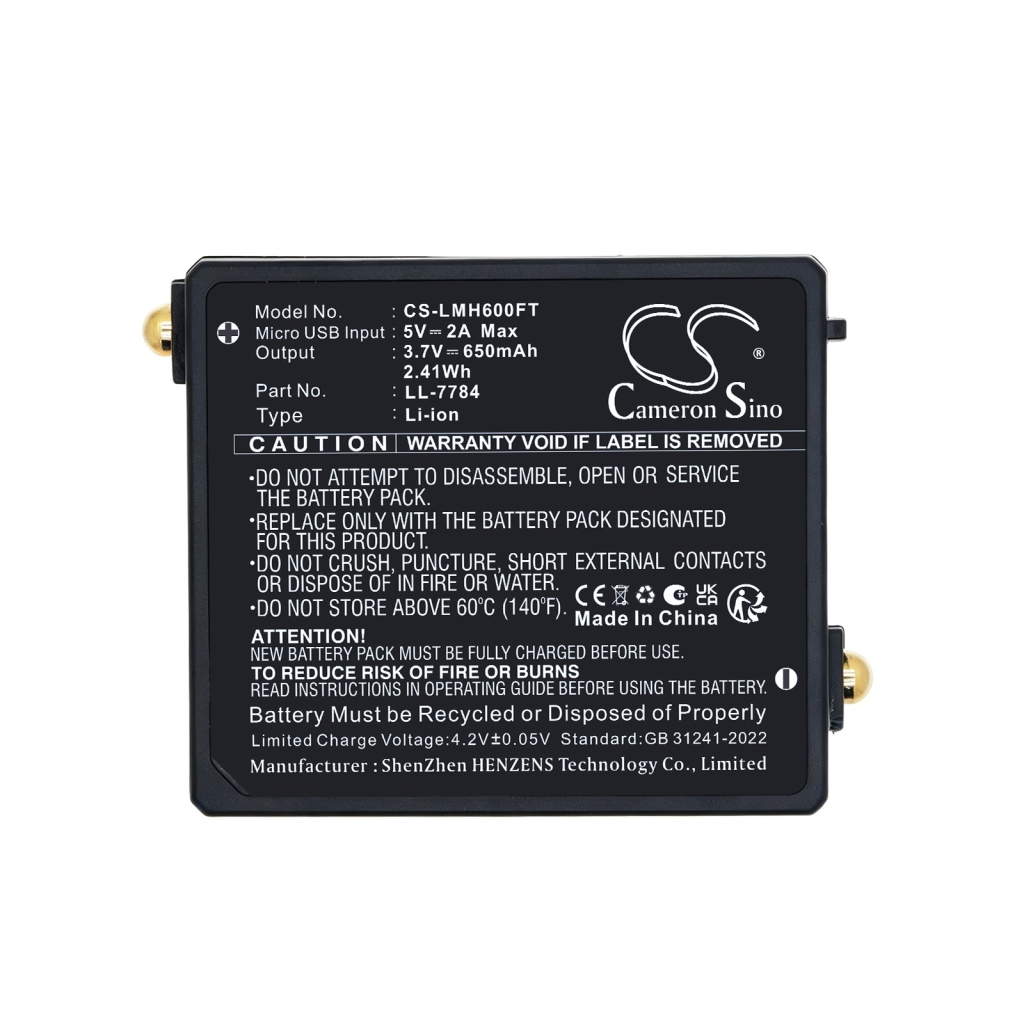 Baterije združljivo z Ledlenser iSEO3 iSEO3 CS-LMH600FT