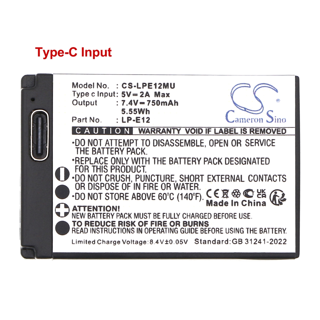 Battery Replaces LP-E12