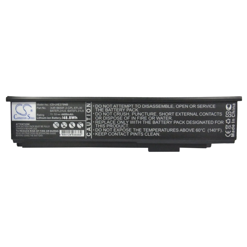 Sprednja nalepka CS-LVE370NB 3UR18650F-2-CPL-EFL30 11,1V 4400mAh 48,8Wh
