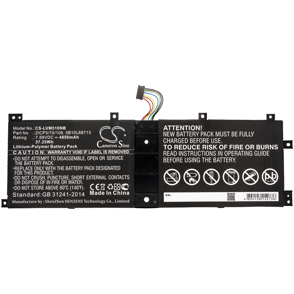 Baterija za prenosnik Lenovo IdeaPad Miix 510-12IKB (CS-LVM510NB)