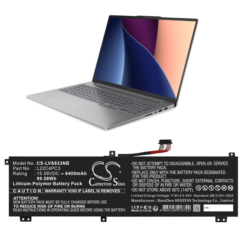 Baterija za prenosnik Lenovo CS-LVS833NB