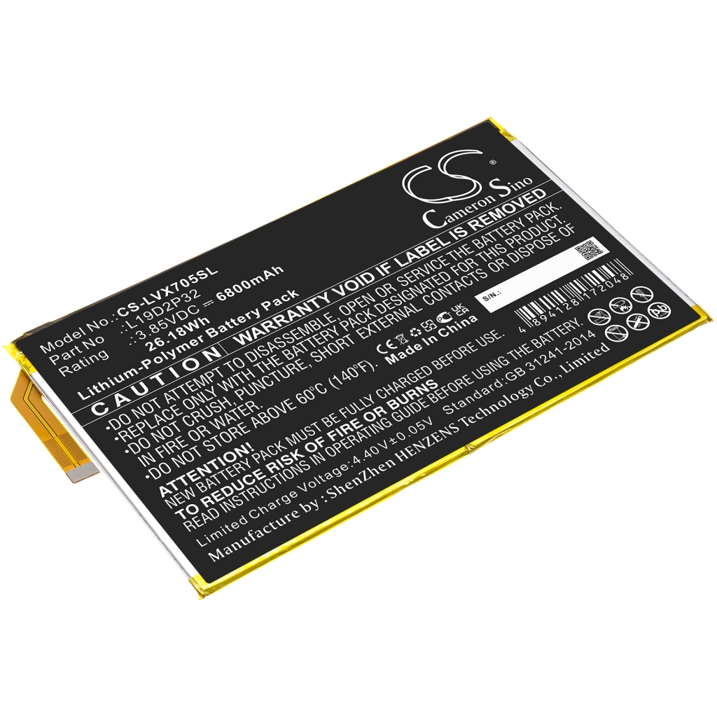 Baterija za tablični računalnik Lenovo YT-X705F (CS-LVX705SL)
