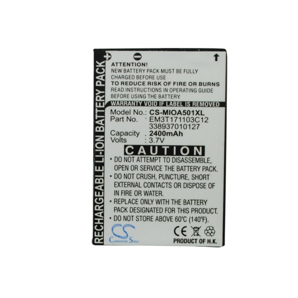 Baterija združljivo z Mitac CS-MIOA501XL