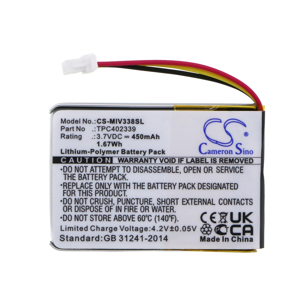 Kompatibilna zamenjava baterije za Mio TPC402339