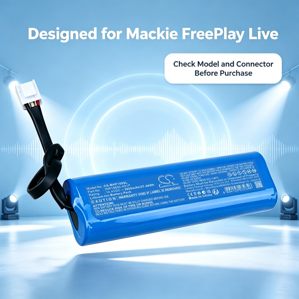 Baterije združljivo z Mackie FreePlay Live Live 150W 2ch Personal PA System CS-MKF100SL