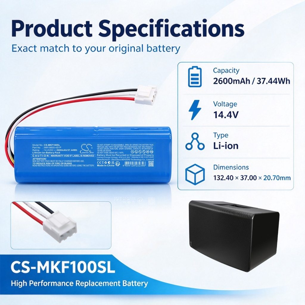 Battery compatible with Mackie