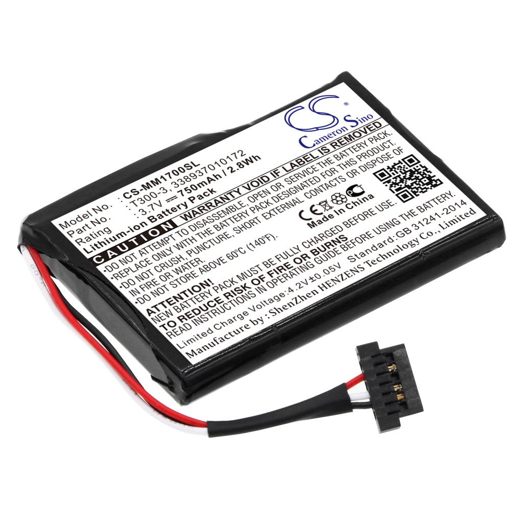 Kompatibilna zamenjava baterije za Magellan 338937010172,T300-3