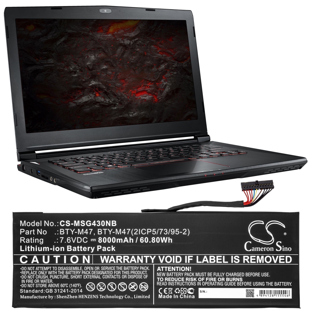 Baterija za prenosnik MSI GS40 6QE(Phantom)-027 (CS-MSG430NB)
