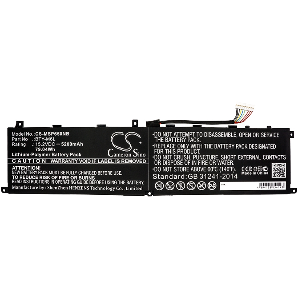 Baterija za prenosnik MSI P65 Creator 8RF (CS-MSP650NB)