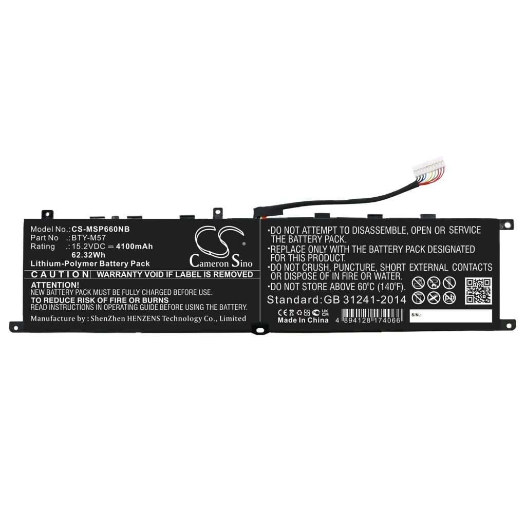 Baterija za prenosnik MSI GP76 (CS-MSP660NB)