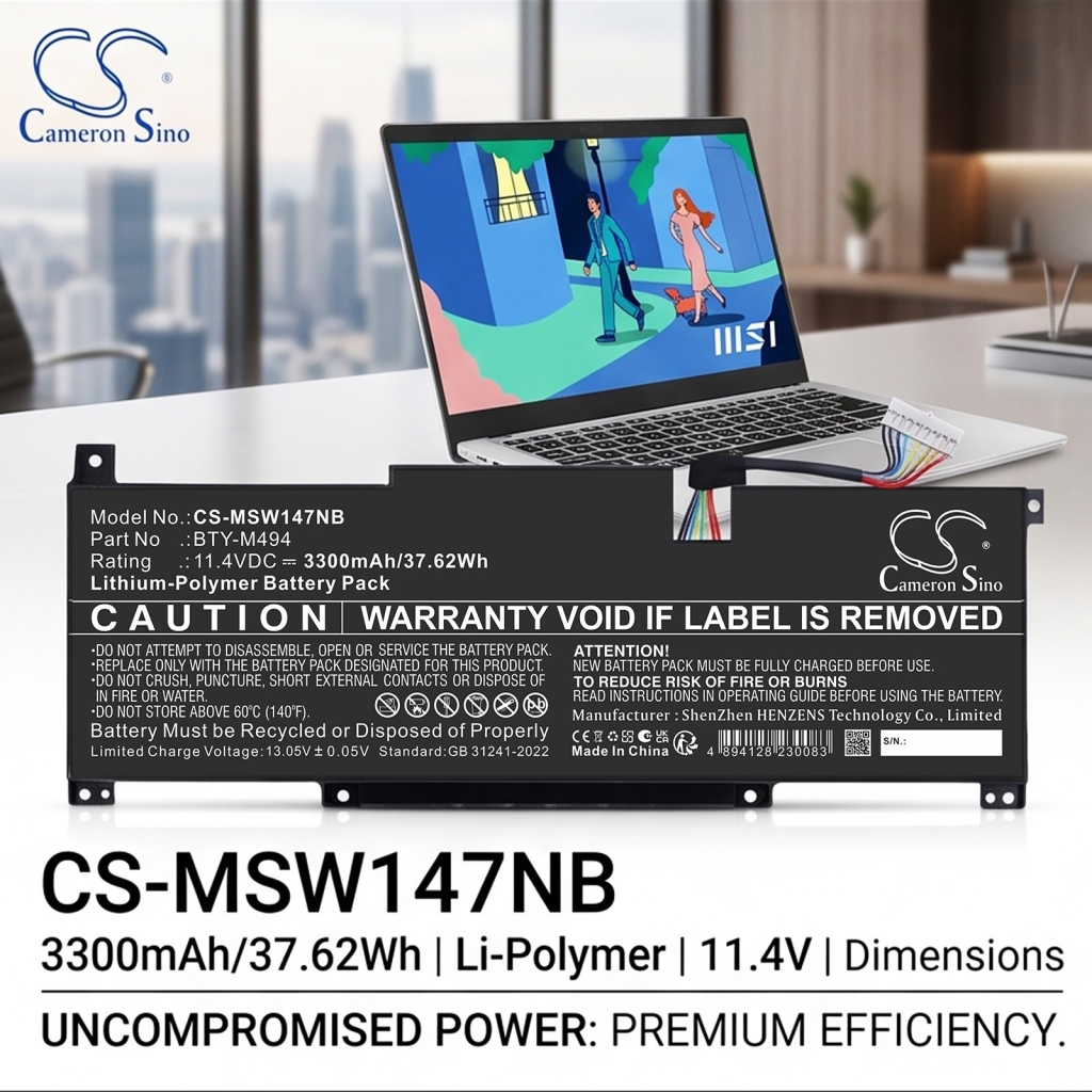 Battery for MSI Modern 14 C7M-252PL
