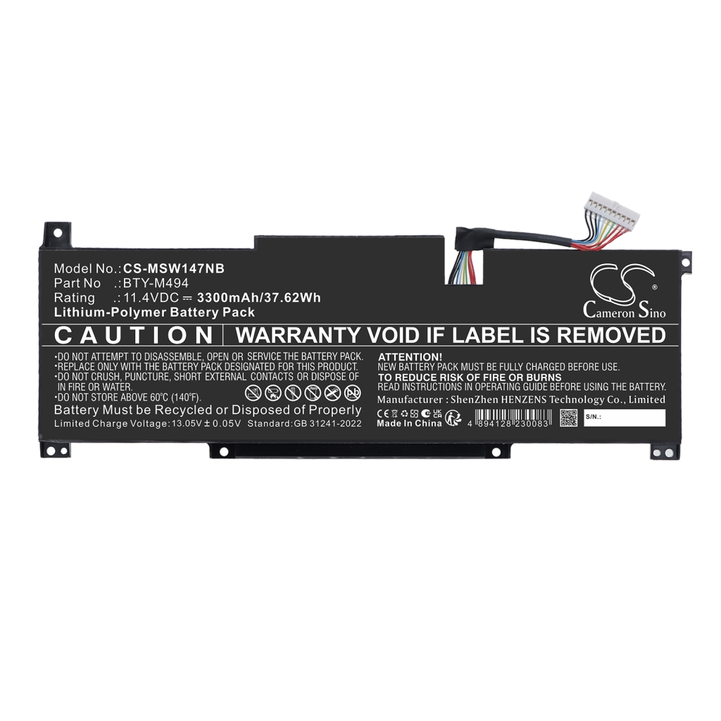 Battery for MSI Modern 14 C7M-252PL