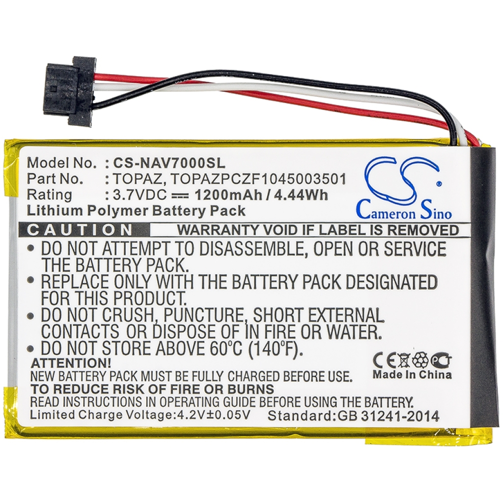 Baterija za GPS, navigator Navigon 70 Plus (CS-NAV7000SL)