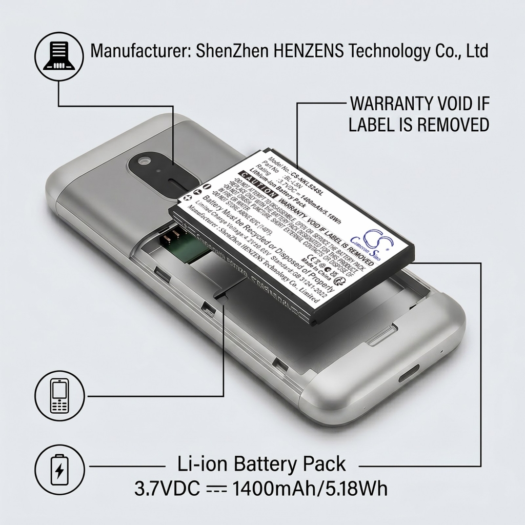 Baterija združljivo z Nokia CS-NKL524SL