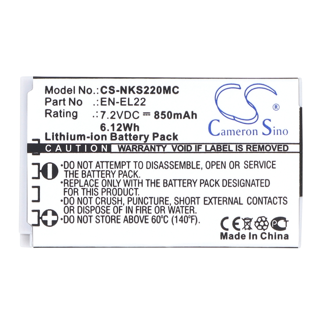 Baterija za fotoaparat Nikon CS-NKS220MC