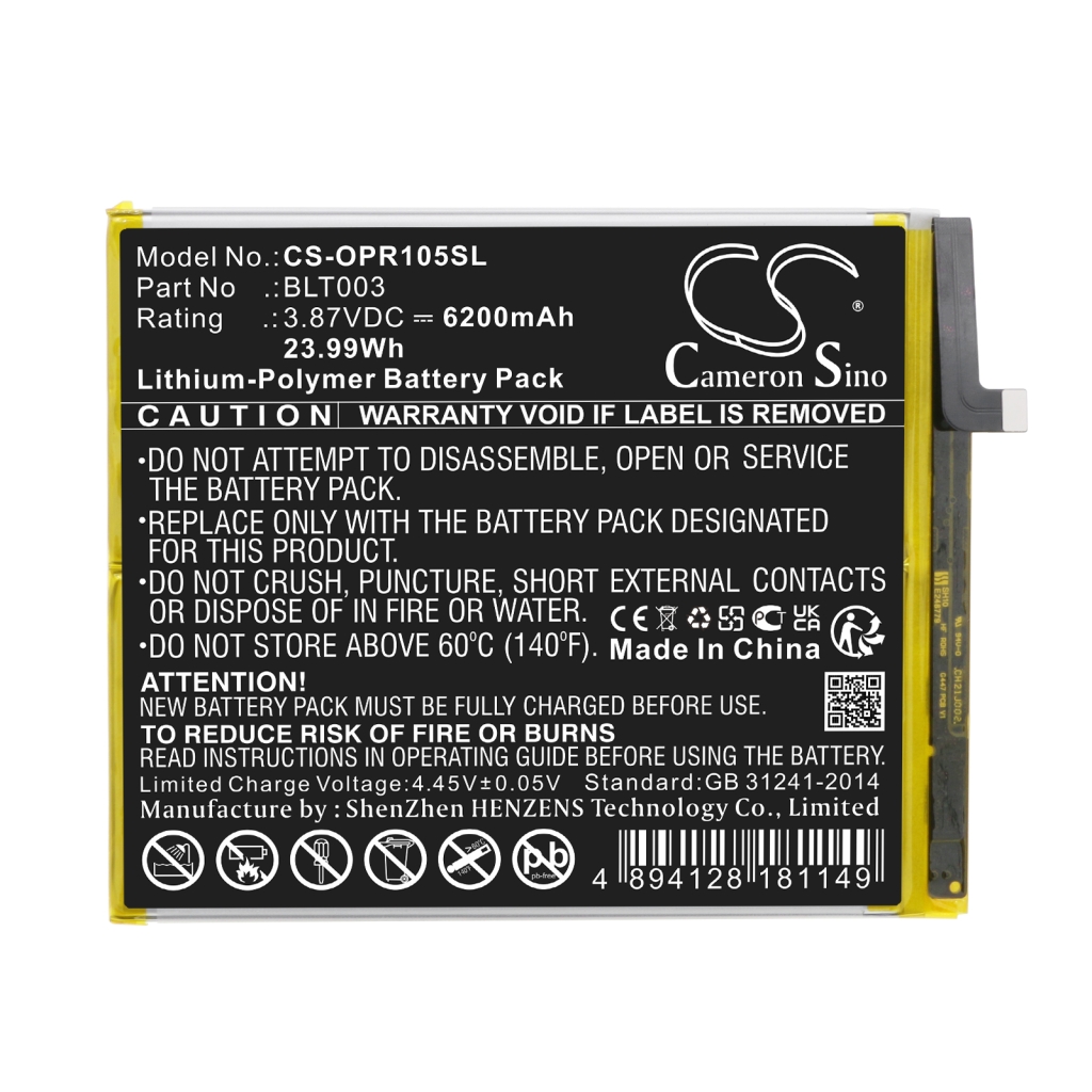 Baterija za tablični računalnik Oppo CS-OPR105SL