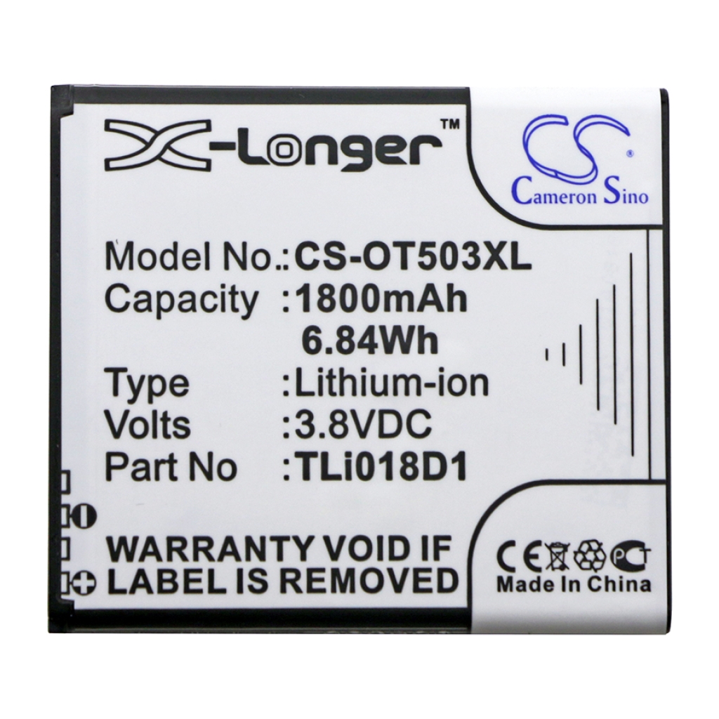 Kompatibilna zamenjava baterije za Alcatel TLI018D1,TLI018D2