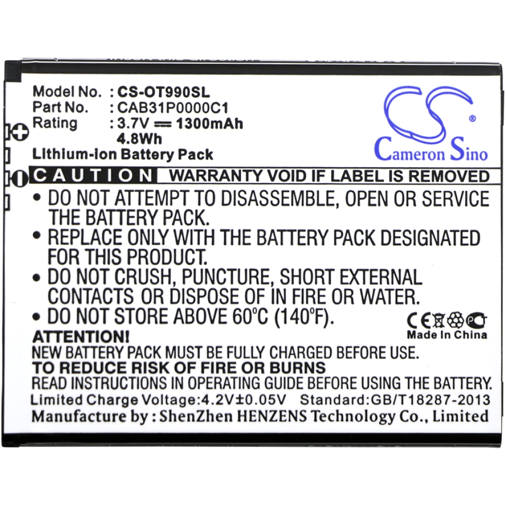 Mobile Phone Battery Alcatel OT-915