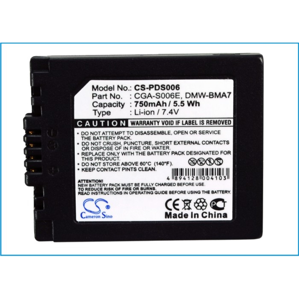 Camera Battery Panasonic Lumix DMC-FZ30PP