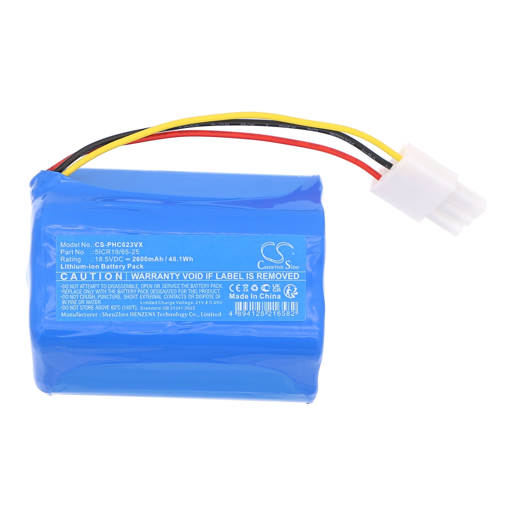 Kompatibilna zamenjava baterije za Philips 5ICR19/65-25