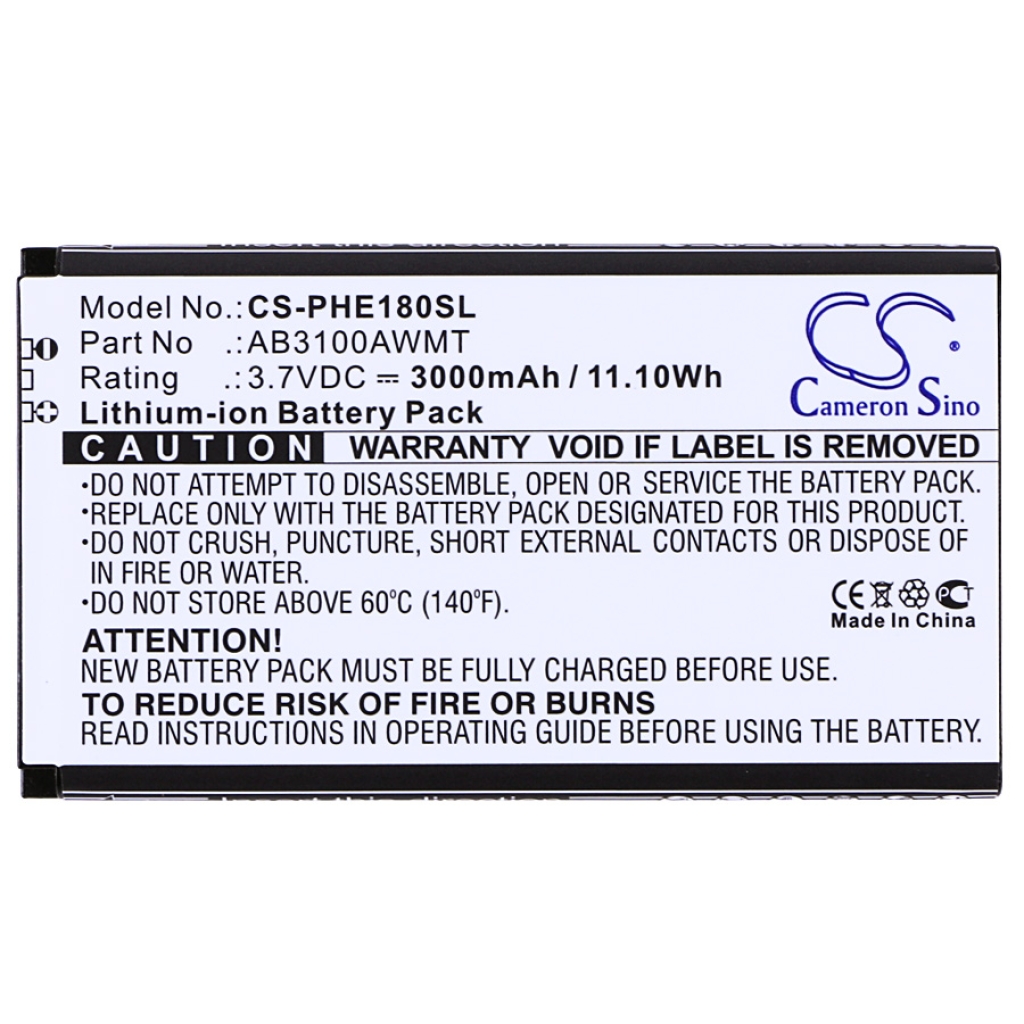 Kompatibilna zamenjava baterije za Philips AB3100AWMC,AB3100AWMT